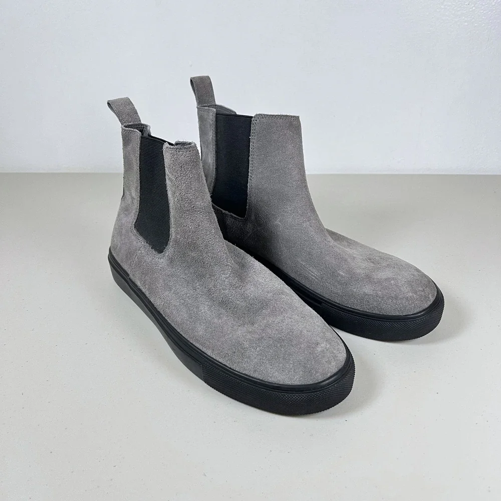 Steve Madden‎ Mens 9 Genuine Leather Suede Chelsea Boots Slip On